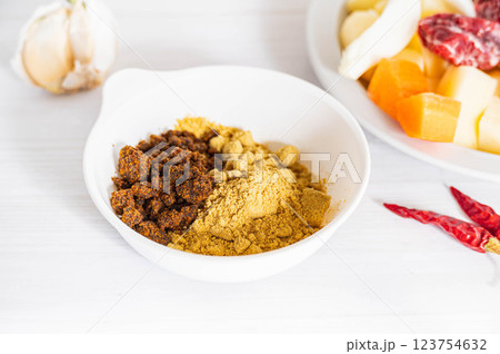 カレー粉二種類 カレー粉二種類 123754632