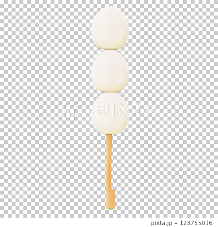 Quail eggs Skewer 3D Clipart , on Transparent background , 3D Rendering 123755016
