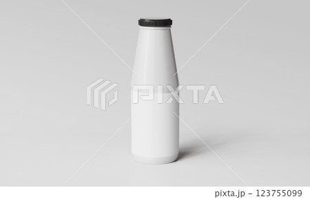 White Glass Bottle Mock up. 3D Rendering 123755099