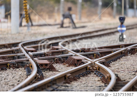 線路を分岐するポイント 123755987