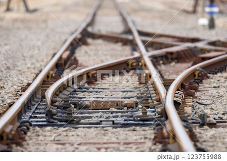 線路を分岐するポイント 123755988