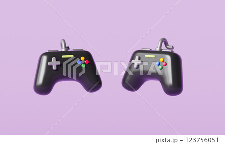 Game Joystick Controller Pad icon. 3D Rendering 123756051