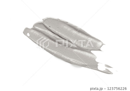 A sample of cosmetic clay for a body or face mask. White background A sample of cosmetic clay for a body or face mask. White background 123756226