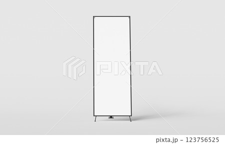 Stand Banner Mock up. 3D Rendering 123756525