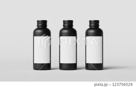 Black Bottle Mock up. 3D Rendering 123756529