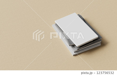 White Book Mock up with Fabric Background. 3D Rendering White Book Mock up with Fabric Background. 3D Rendering 123756532