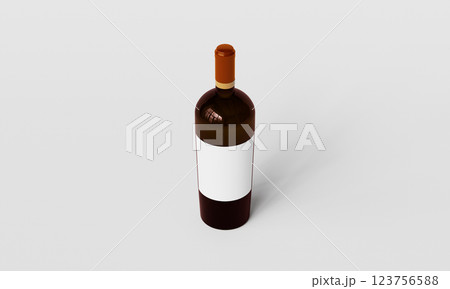 Wine Bottle Mock up. 3D Rendering Wine Bottle Mock up. 3D Rendering 123756588