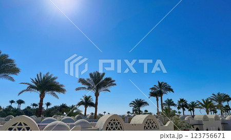 Beautiful view of resort town of Sharm El Sheikh 123756671