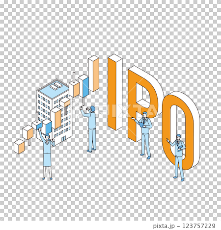 新規上場企業と人々 123757229
