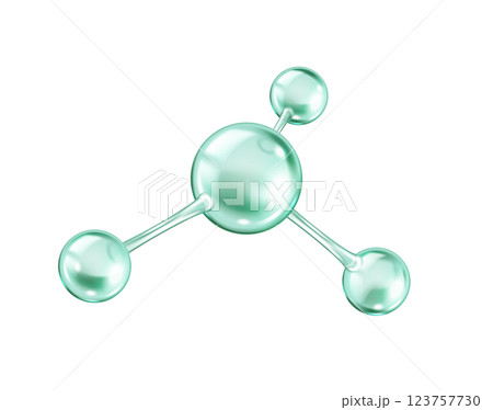 Model of collagen molecule realistic vector illustration 123757730