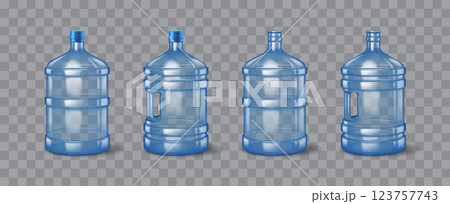 Set of Four Large Blue Water Bottles Collection 123757743