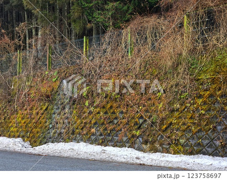 少し雪の残る3月の奈良県天川村 少し雪の残る3月の奈良県天川村 123758697