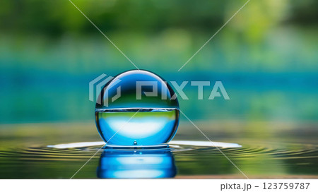 水滴と波紋 - 静寂の美 123759787