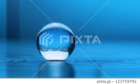 水滴と波紋 - 静寂の美 123759792
