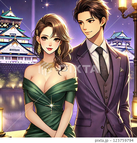 煌めく夜の大人のロマンチックデート Generative AI 煌めく夜の大人のロマンチックデート Generative AI 123759794