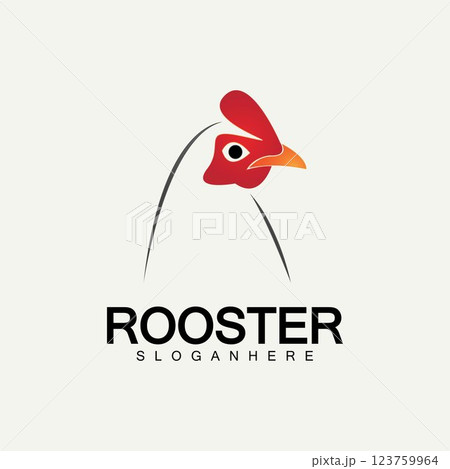 Rooster head logo vector icon symbol illustration design.Rooster chicken cock. Abstract vector illustration Rooster head logo vector icon symbol illustration design.Rooster chicken cock. Abstract vector illustration 123759964
