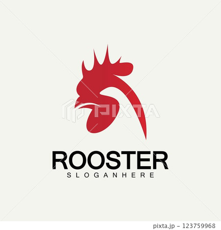 Rooster head logo vector icon symbol illustration design.Rooster  chicken  cock. Abstract vector illustration 123759968