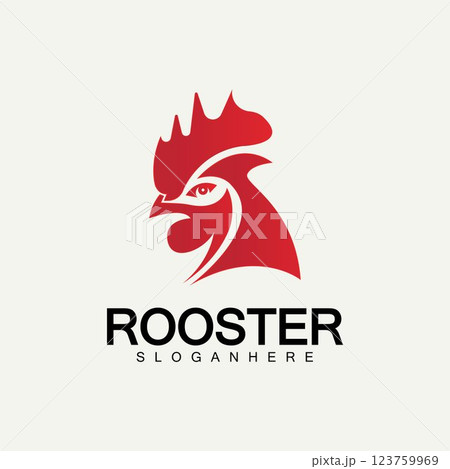 Rooster head logo vector icon symbol illustration design.Rooster  chicken  cock. Abstract vector illustration 123759969