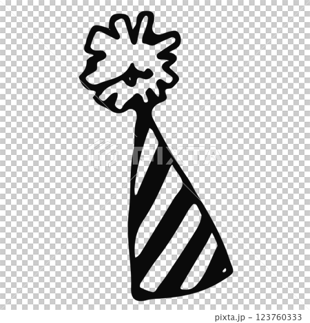 Hand drawn birthday hat 123760333