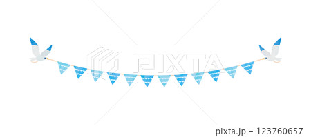 素材-鳥とガーランド2025-11 123760657