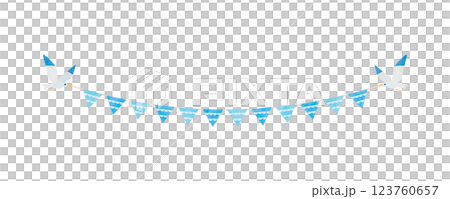 素材-鳥とガーランド2025-11 123760657