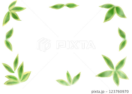 隈笹、熊笹（クマザサ）、野麦の葉のカード1 123760970