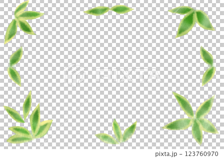 隈笹、熊笹（クマザサ）、野麦の葉のカード1 123760970