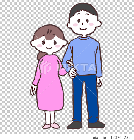 Young couple illustration 123761282