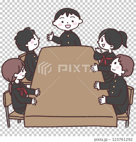 話し合う学生① 123761292