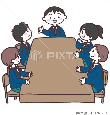 話し合う学生② 話し合う学生② 123761293