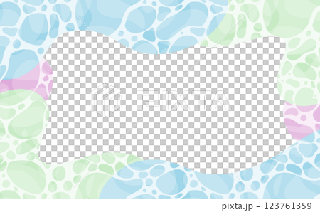 水面風フレームイラスト 123761359