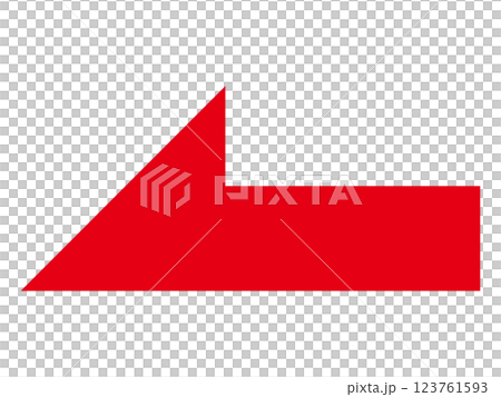 Simple left-pointing red arrow on white background Simple left-pointing red arrow on white background 123761593