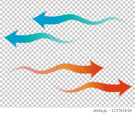 Simple red and blue arrow set, streamline Simple red and blue arrow set, streamline 123761616