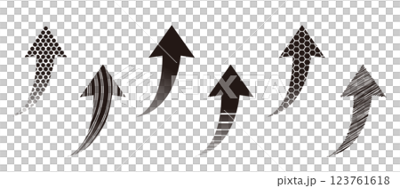Arrow set of 6 designs Vector Curved Arrow set of 6 designs Vector Curved 123761618