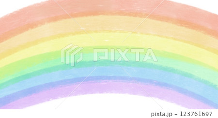 白地に虹の素材 白地に虹の素材 123761697