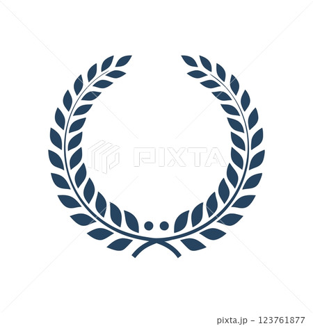 laurel wreath. award emblem. achievement badge vector 123761877