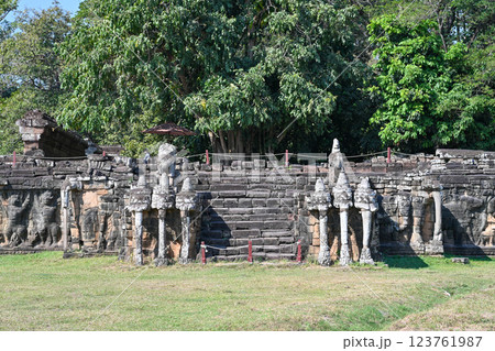 アンコールトム・象のテラスとライ王のテラス，アンコール遺跡群／カンボジア 123761987