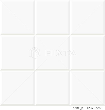 Tile for wall and floor in kitchen bathroom toilet. Clean square ceramic tiled. Vector 123762286