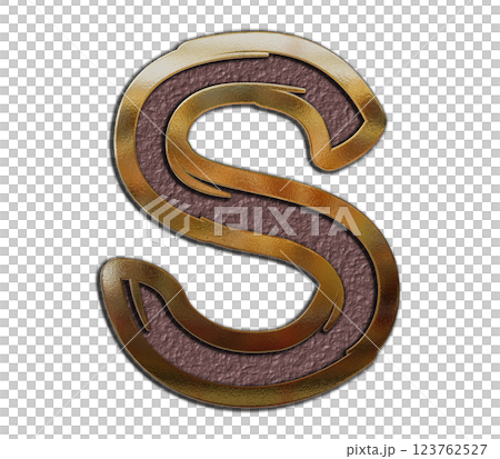 3D rendered illustration. Creative font. Art lettering. 3D rendered illustration. Creative font. Art lettering. 123762527