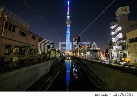 【東京都】東京スカイツリー ライトアップ 【東京都】東京スカイツリー ライトアップ 123762558