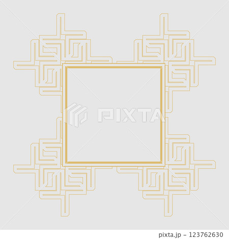 Thin gold decorative frame Thin gold decorative frame 123762630