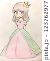 子どもが描いたお姫様のイラスト 123762977