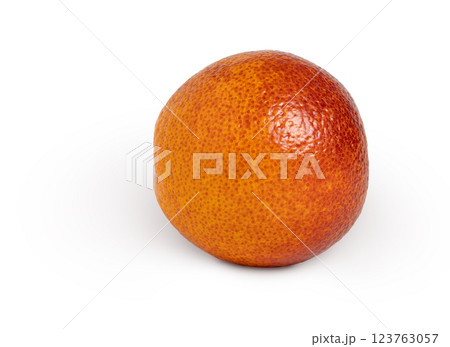 Blood orange isolated. Sicilian orange side view Blood orange isolated. Sicilian orange side view 123763057
