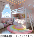 ゆめかわいい子供部屋 123763170