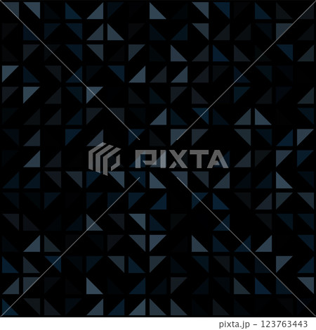 Dark blue geometric triangle seamless pattern. Abstract geometric pattern. 123763443