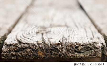 Closeup of old grey wood table 123763611