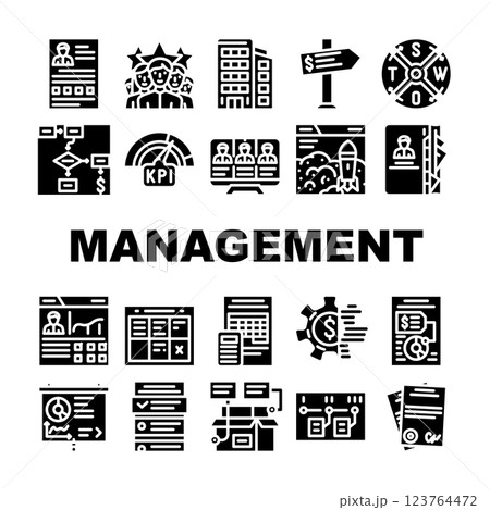 Business Management Business Icons Set Vector 123764472