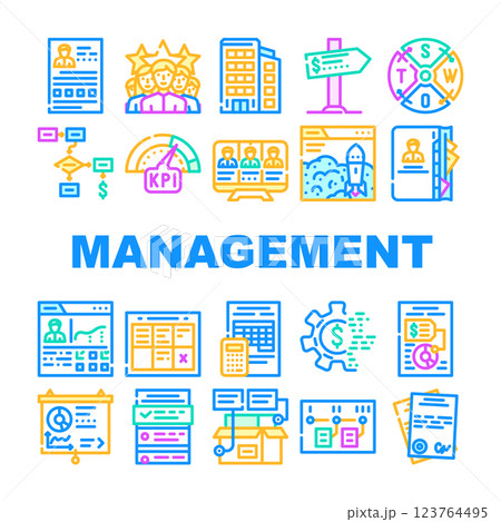 Business Management Business Icons Set Vector 123764495