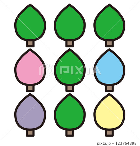 森のシンボルマーク 123764898