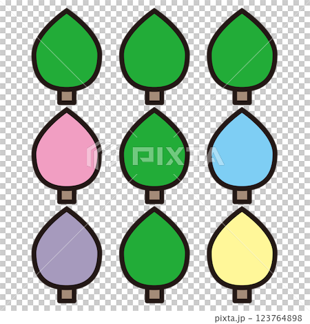 森のシンボルマーク 123764898